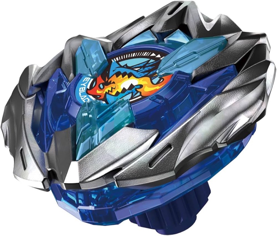 Beyblade X — trottola da battaglia blu e argento, starter ufficiale Hasbro